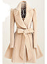 Women's Suede Trench Coat – Elegant & Stylish with Tie Sash