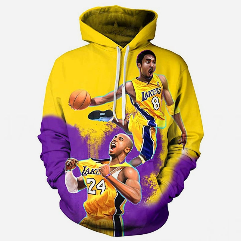 Men's 3D Printed Sports Casual Long Sleeve Hoodies