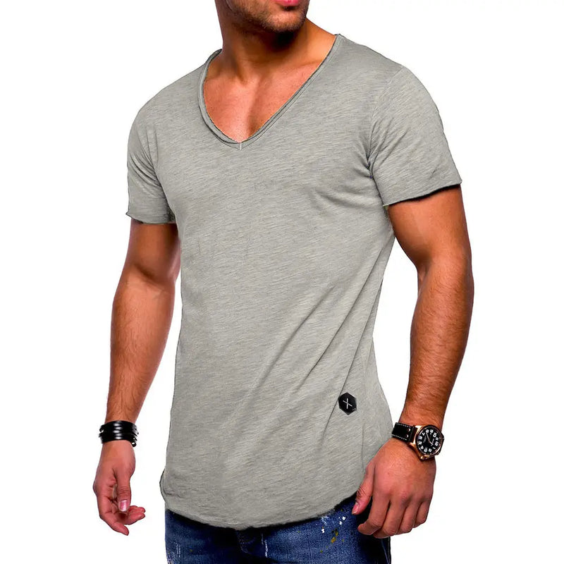 Men’s V-Neck Casual Pullover T-Shirt – Stylish & Comfortable