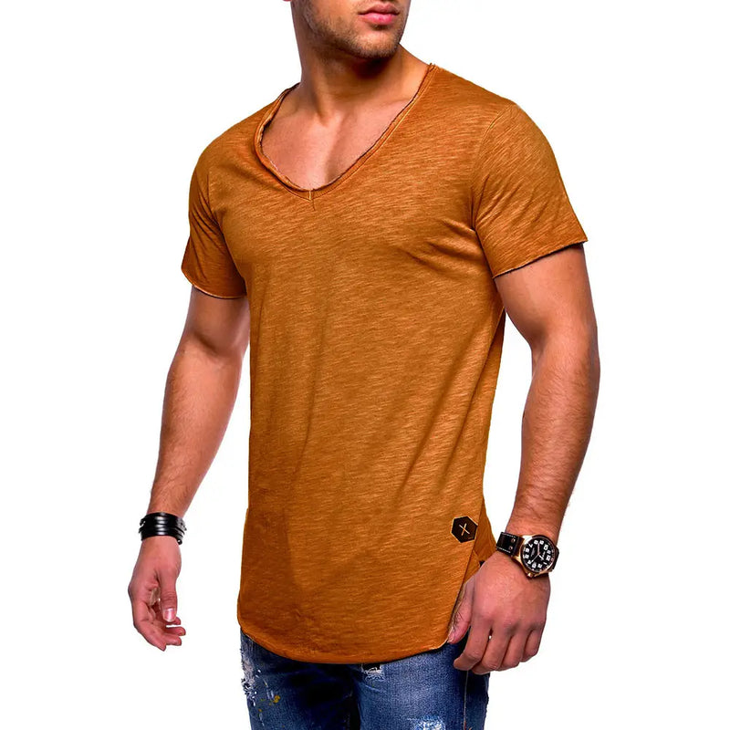 Men’s V-Neck Casual Pullover T-Shirt – Stylish & Comfortable