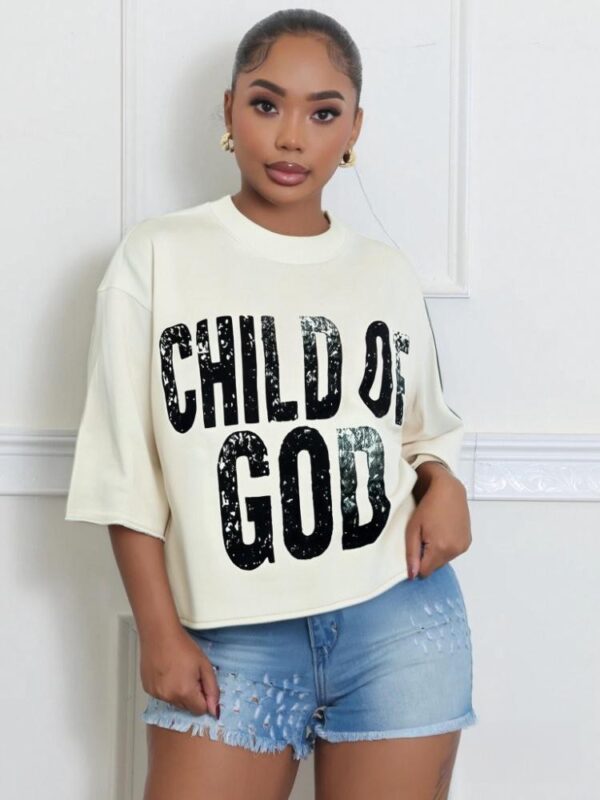 Letter Printed Casual Loose T-shirts