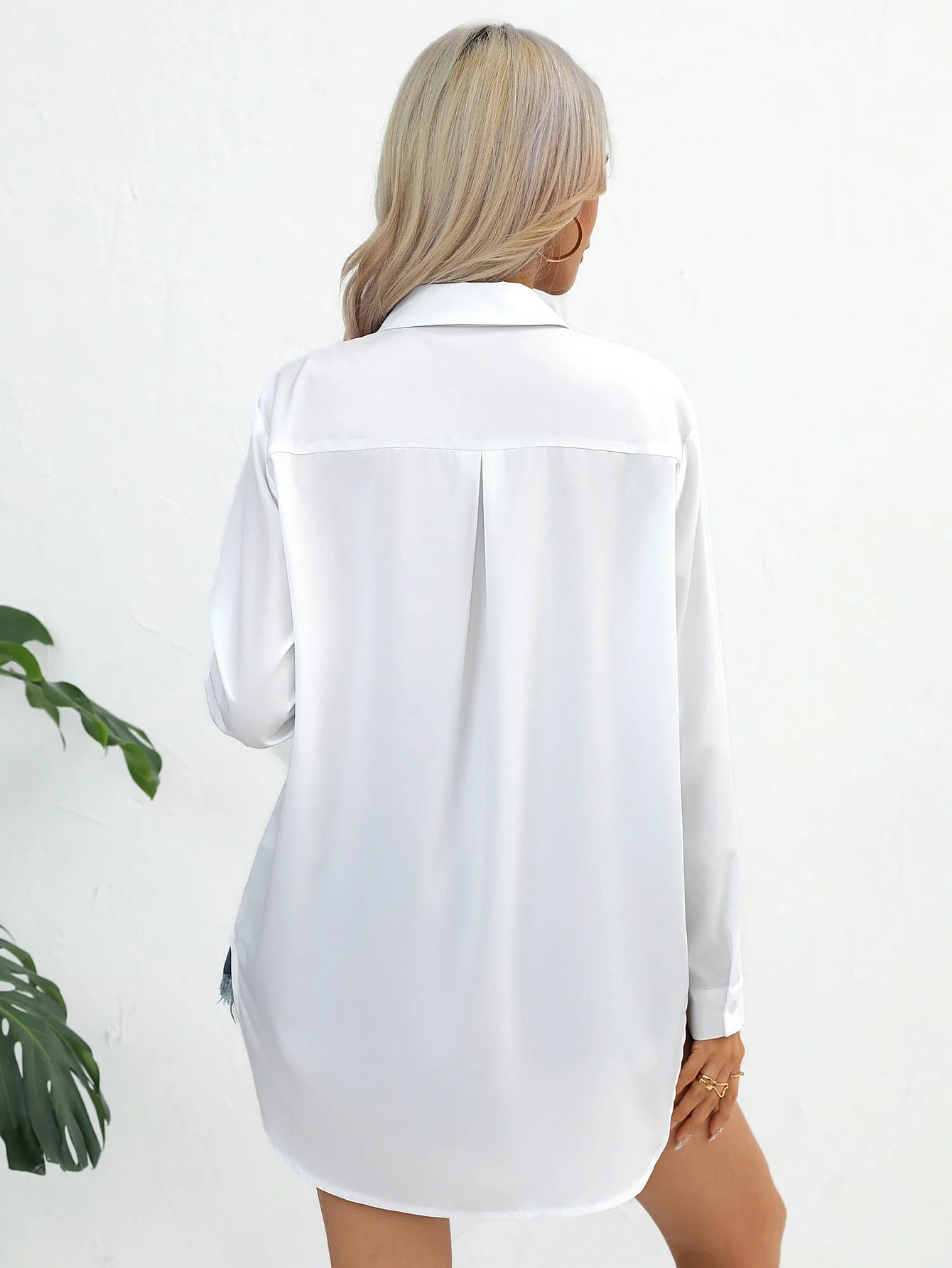 Women's Loose Casual Long-Sleeved Shirt Solid Color Spring Autumn Fashion Senior Sense Comfortable Fit Elegant Top