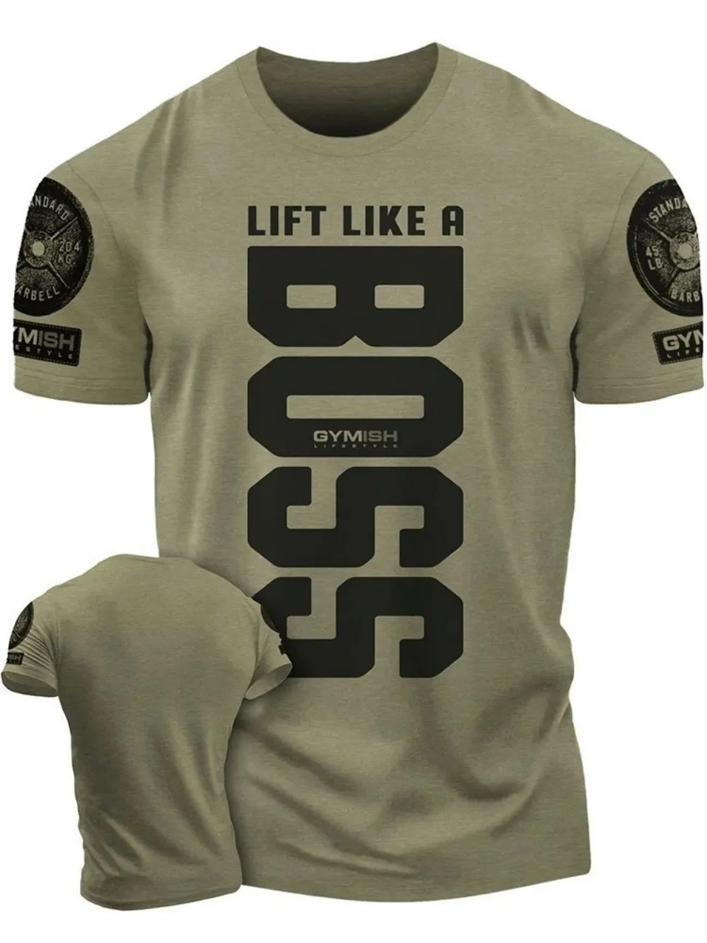 Summer new Adrenaline Power Workoout gym men's breathable round neck T-shirt high-quality letter printed casual top