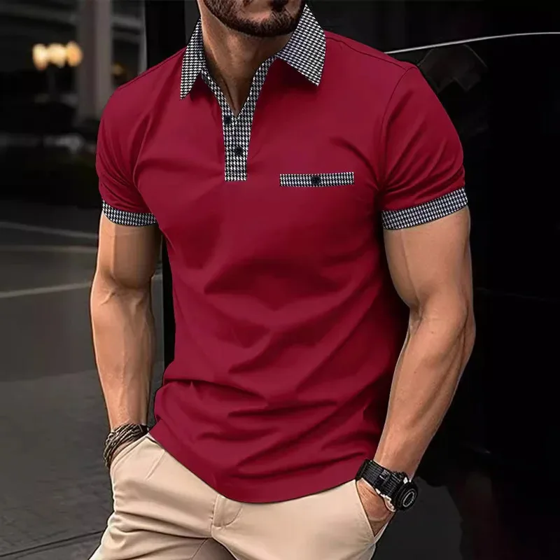 Men's short-sleeved polo shirts in color sportswear are selling fast on Amazon in summer