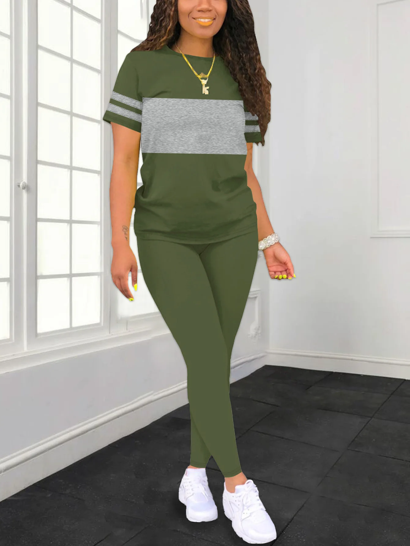 Women's Summer Casual  Set Fashionable Comfortable Ensemble Ladies Clothing Outfit