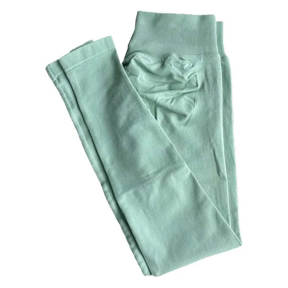 Leggings Women Seamless Sports Yoga Pants Low Ribbed Band Gym clothes Fitness Workout wear Scrunch Bum Tights