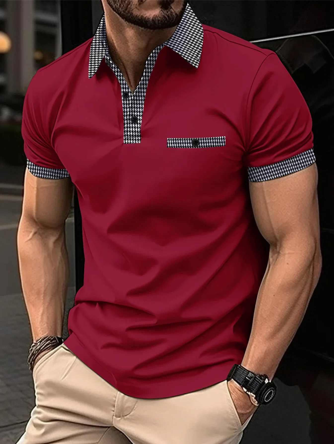 Men's short-sleeved polo shirts in color sportswear are selling fast on Amazon in summer