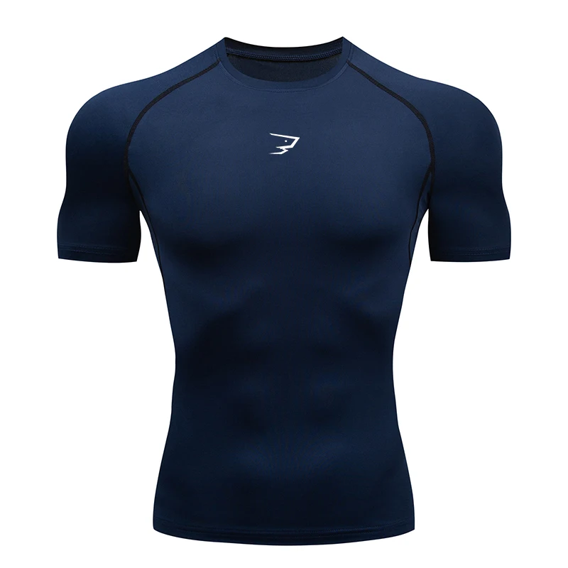 Men Running Compression T-shirt Short Sleeve Sport Tees Gym Fitness Sportshirts Male Jogging Tracksuit Homme Athletic Shirt Tops