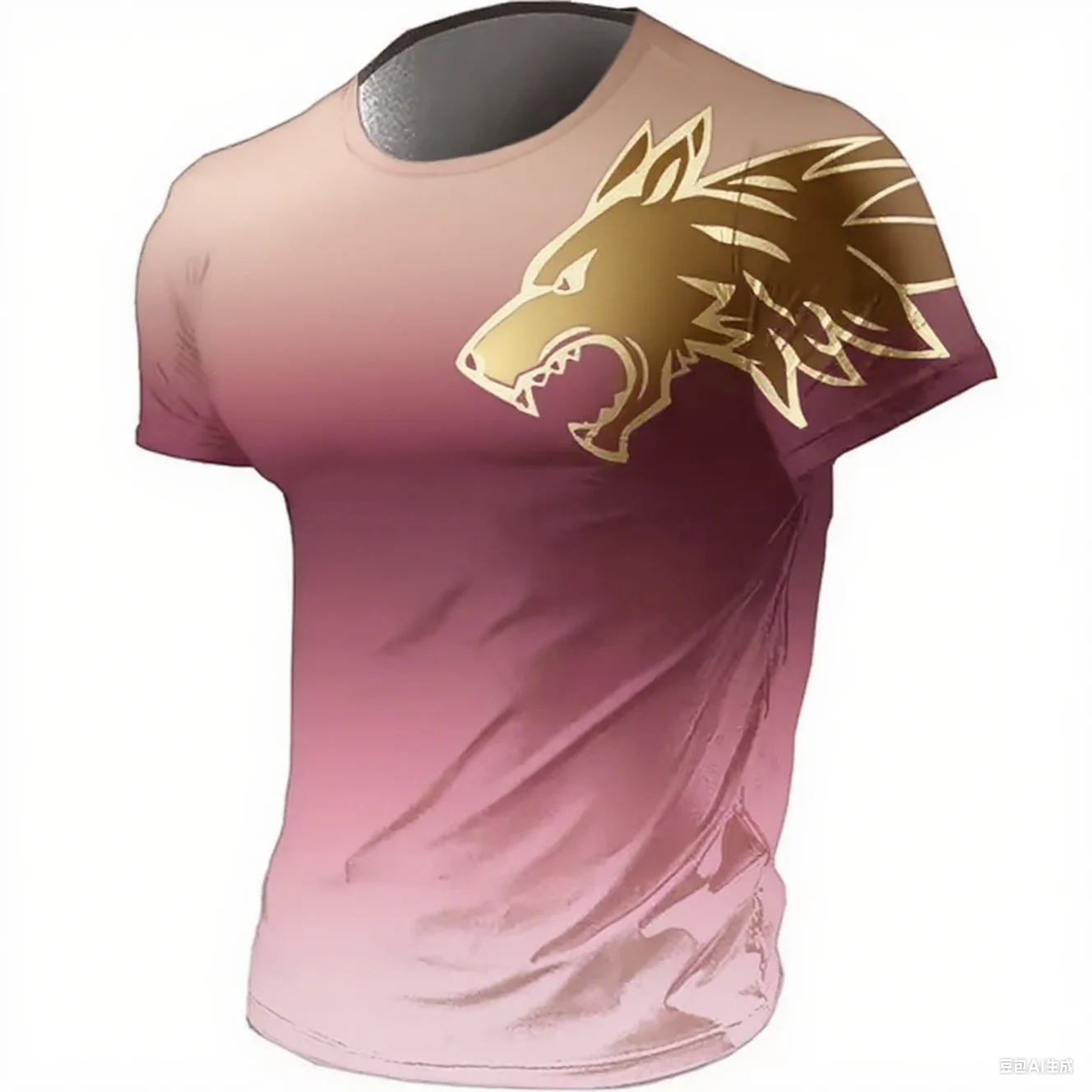 T-shirts for men fitness sportswear 2024 Summer Vintage Men's 3d Printed Quick-Drying Gradient T-shirt Animal Wolf Short Sleeve