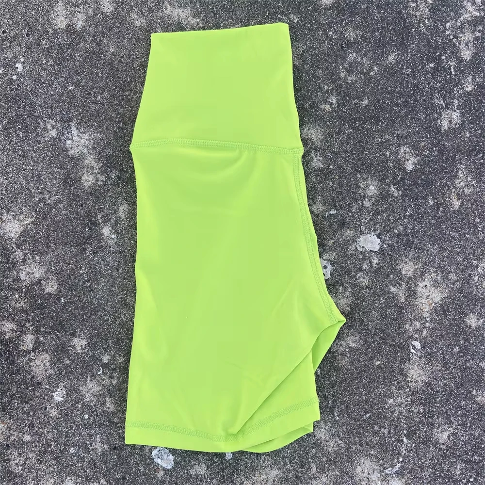 Solid Color Women Fitness Sports Short High Waist Yoga Short Leg Cycling Comprehensive Training Jog Squat Proof Internal Pocket