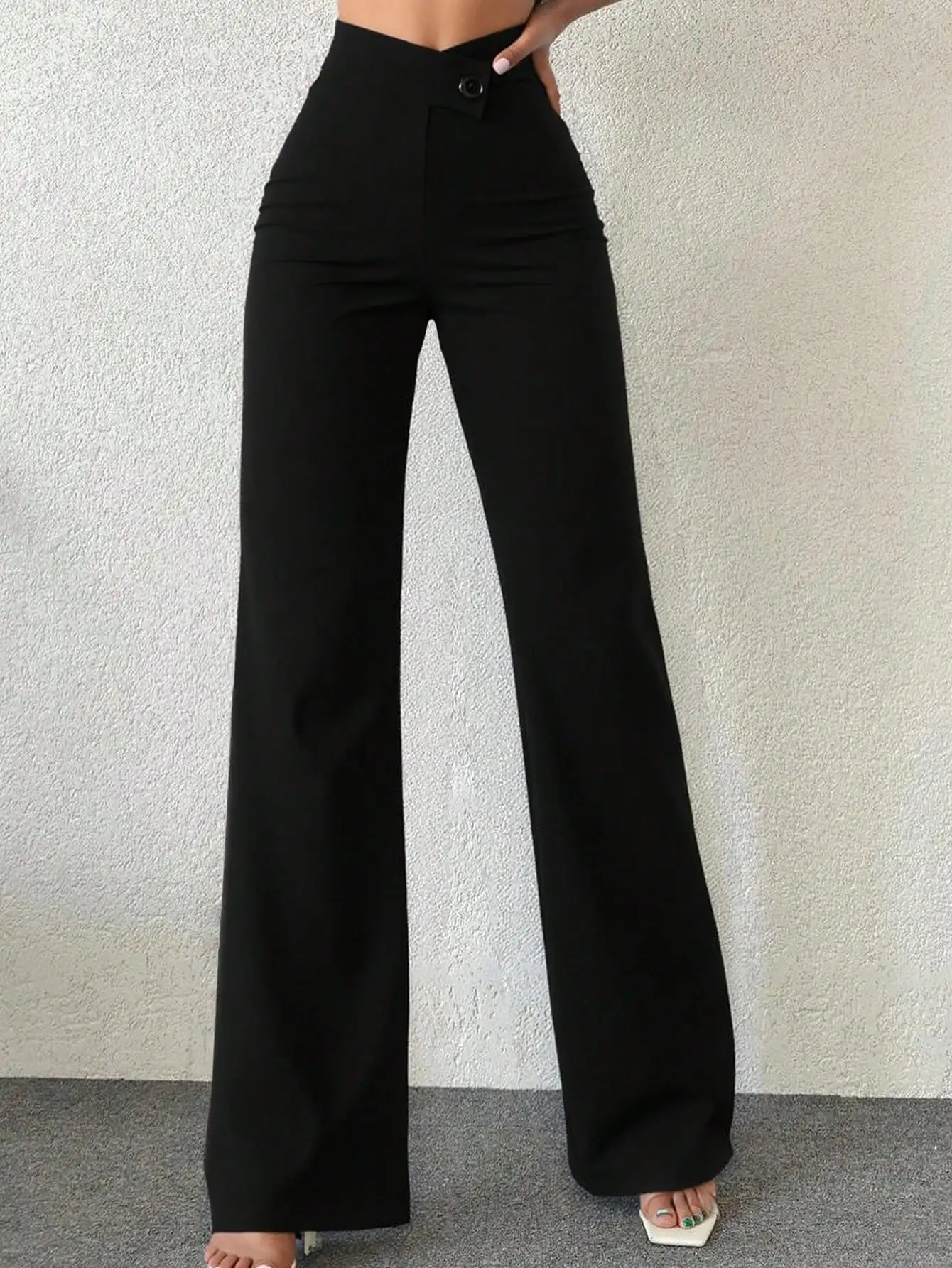 Women's Elegant Straight-Leg Pants Back to School Asymmetrical  Accentuates Curves Suitable For Daily Wear Office Commute Dates