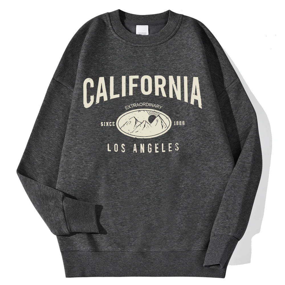 New York California Malibu Letter Sweatshirts Winter Women Casual Loose Hoodie Fleece Warm Crewneck Pullover Comfortable Clothes