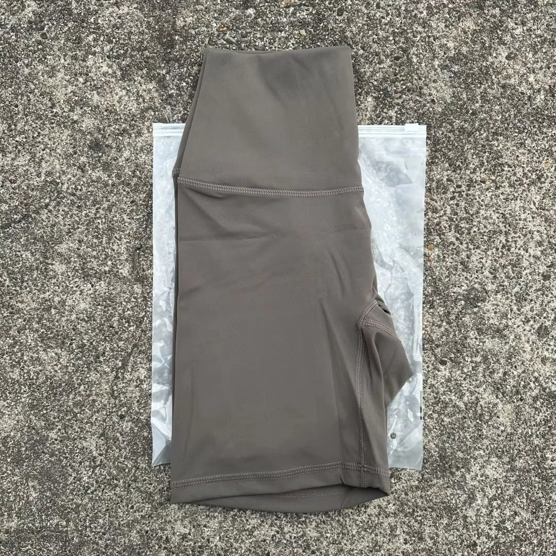 Solid Color Women Fitness Sports Short High Waist Yoga Short Leg Cycling Comprehensive Training Jog Squat Proof Internal Pocket