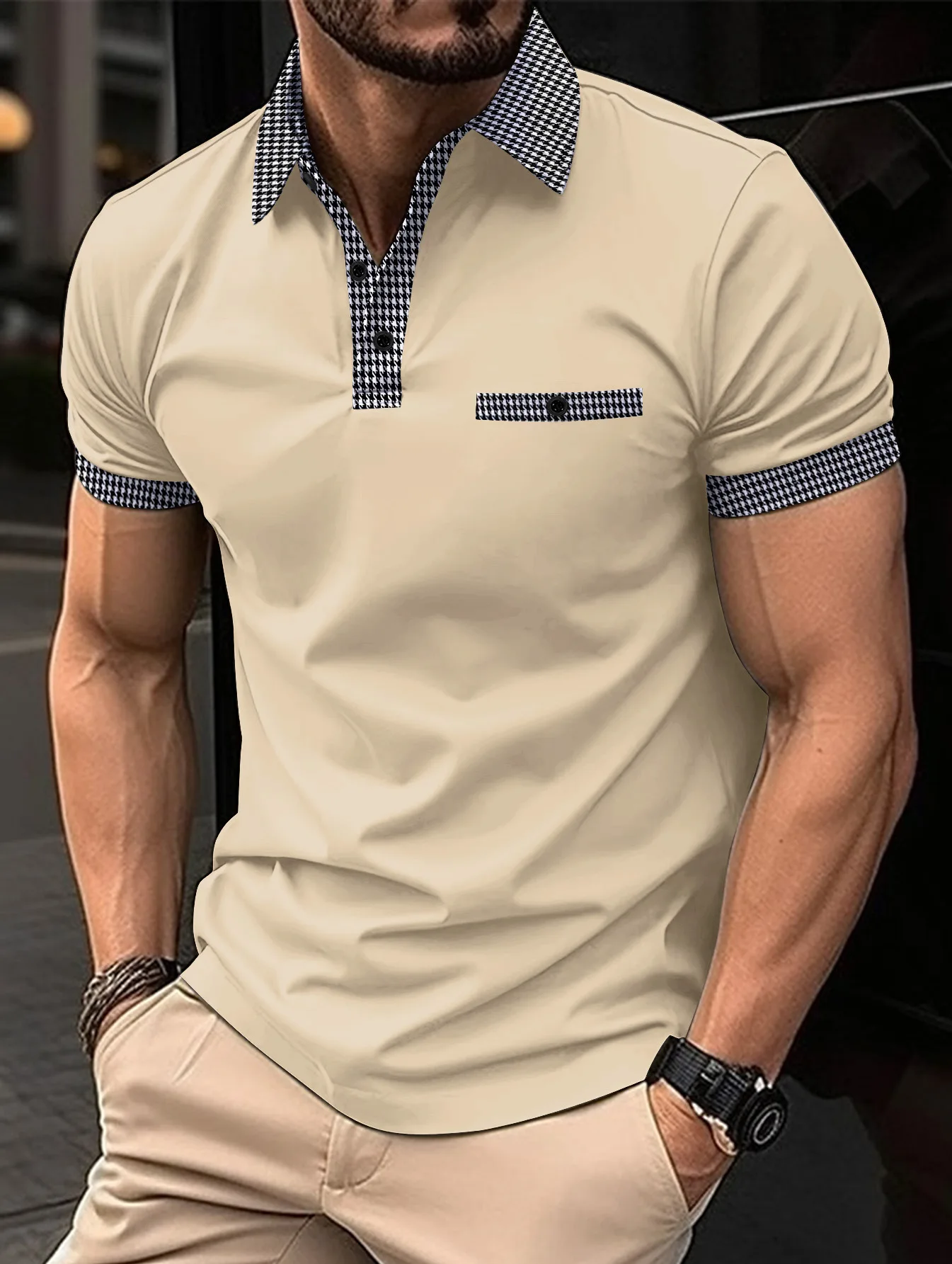 Men's short-sleeved polo shirts in color sportswear are selling fast on Amazon in summer
