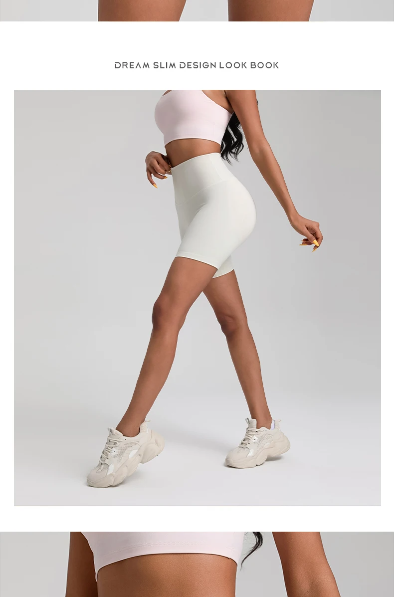 Solid Color Women Fitness Sports Short High Waist Yoga Short Leg Cycling Comprehensive Training Jog Squat Proof Internal Pocket