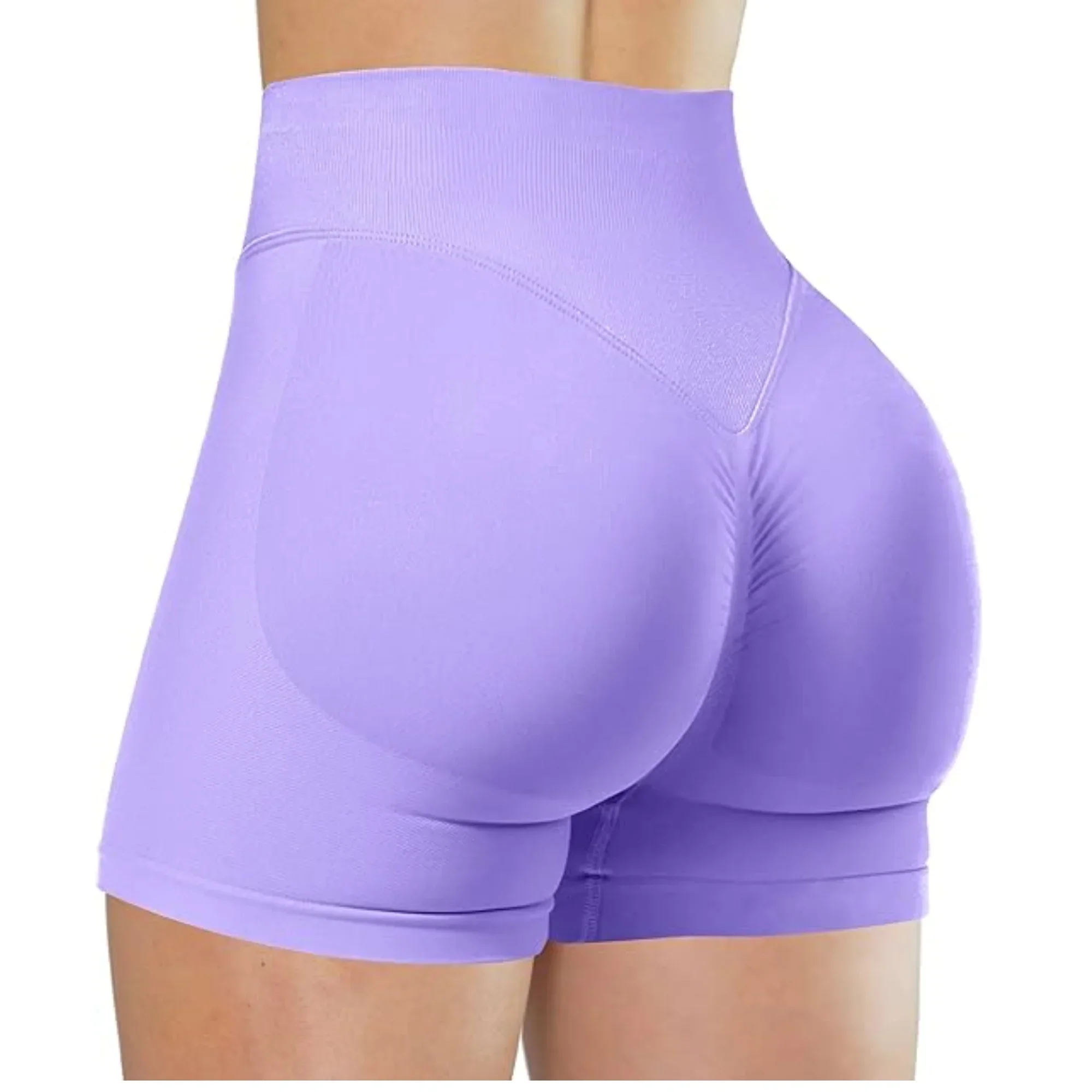 Summer High Waisted Yoga Shorts for Women Fashionable and Sexy Running Fitness Pants Solid Color Yoga Leggings Elastic Tights