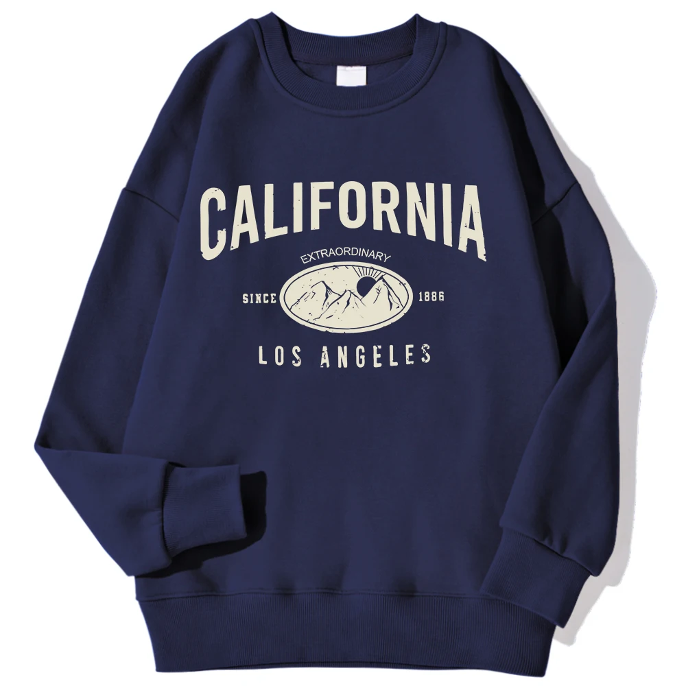 New York California Malibu Letter Sweatshirts Winter Women Casual Loose Hoodie Fleece Warm Crewneck Pullover Comfortable Clothes