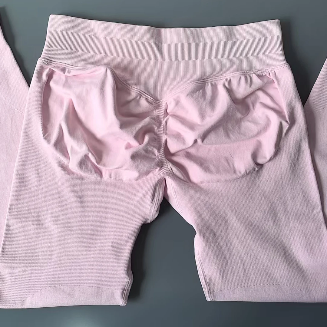 VEQKING Scrunch Butt Women Yoga Pants Seamless Sports Leggings Low Waist Gym Fitness Tights Quick Drying Fall Warm Workout Pants