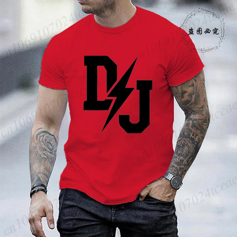 Men's T-shirt Summer Fashion Clothing DJ Print Men T Shirt Casual O-neck Men Tshirt Short Sleeve T-shirt Music Male Tees Tops