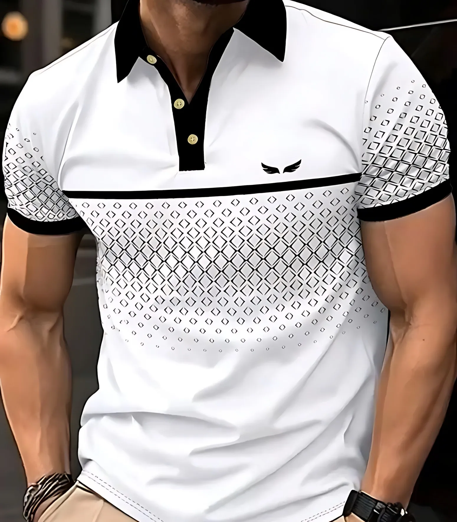 The new men's POLO shirt for summer 2025 is breathable lightweight casual and fashionable with 3D printing
