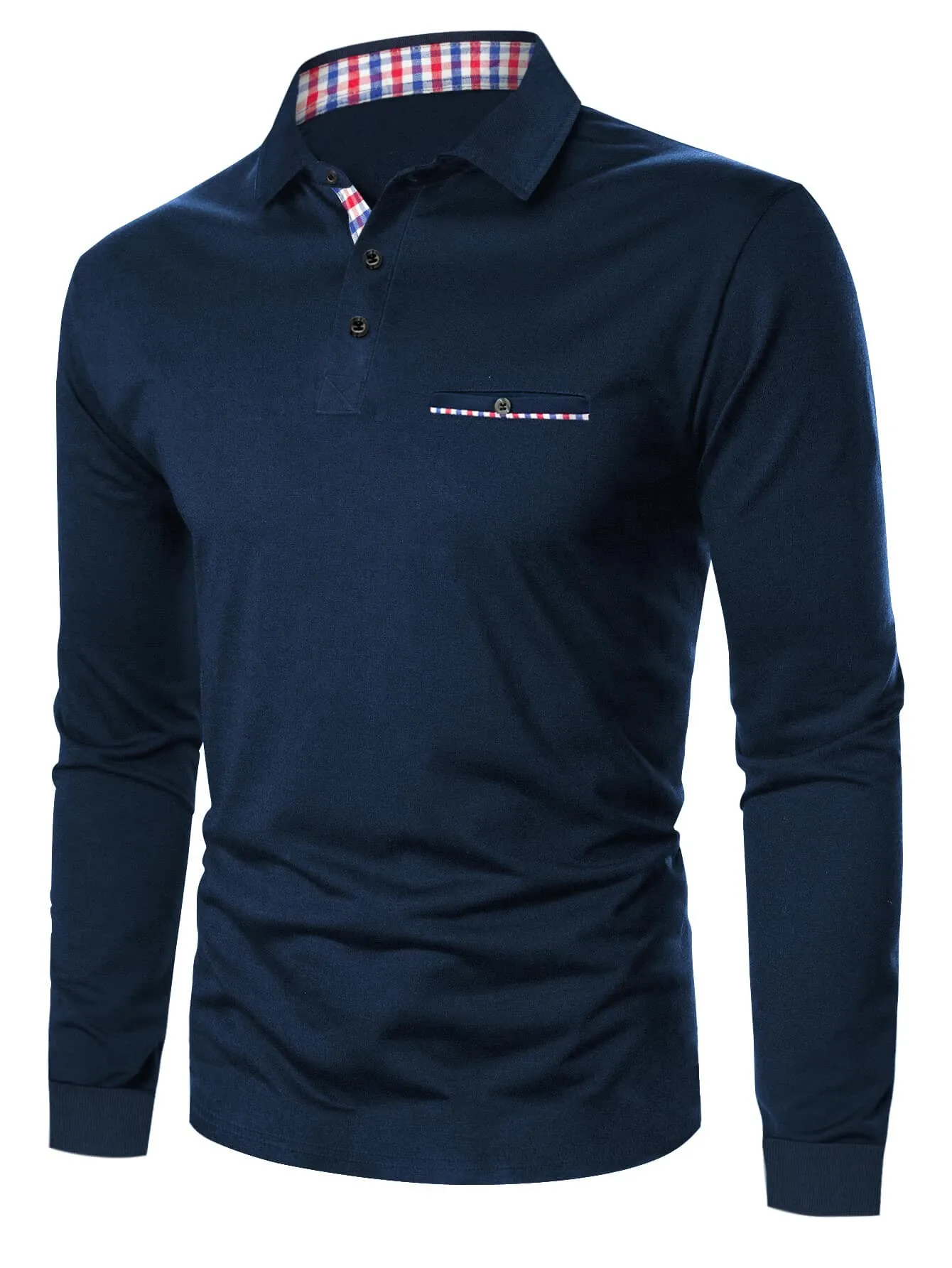 The new men's long-sleeved POLO shirt for Spring and Autumn 2025 is casual and comfortable with 3D letter pattern printing