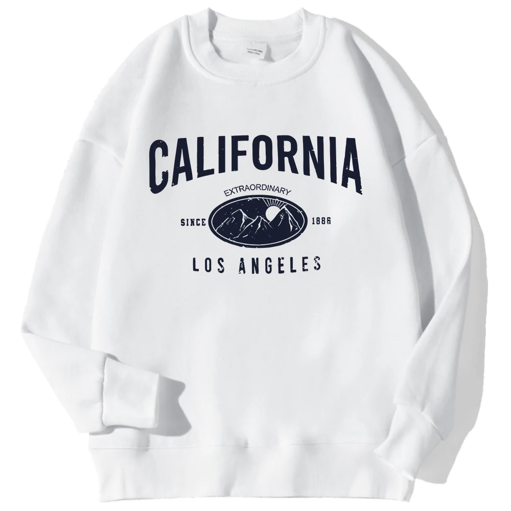 New York California Malibu Letter Sweatshirts Winter Women Casual Loose Hoodie Fleece Warm Crewneck Pullover Comfortable Clothes