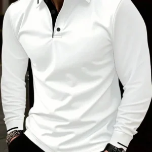 The new men's long-sleeved POLO shirt for Spring and Autumn 2025 features street fashion and comfort with 3D pattern printing - PLQMH3W5DA61, XXL