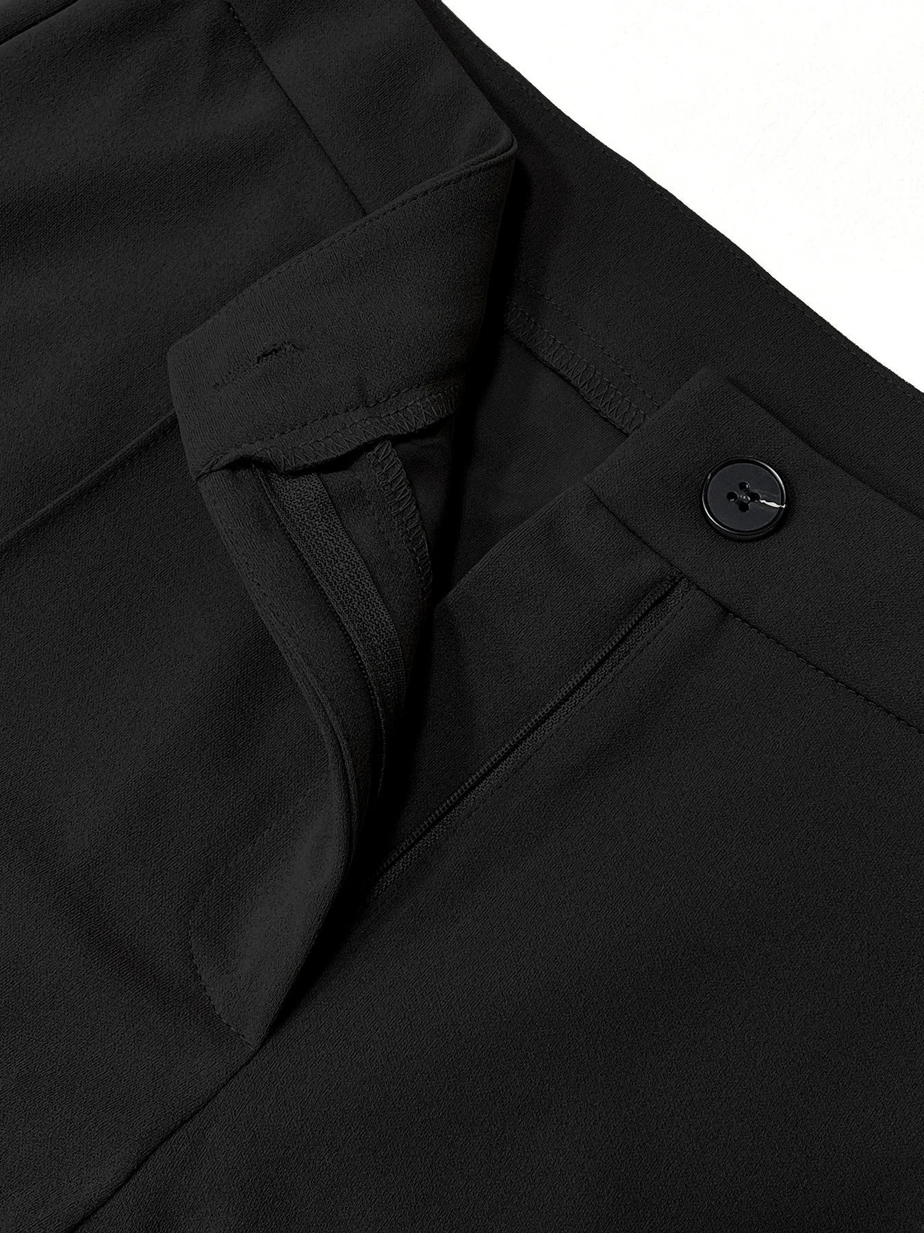 Women's Plain High Waist Straight Leg Pants, Chic Casual Comfy Zipper Button Trousers for Daily Wear, Pants for Women