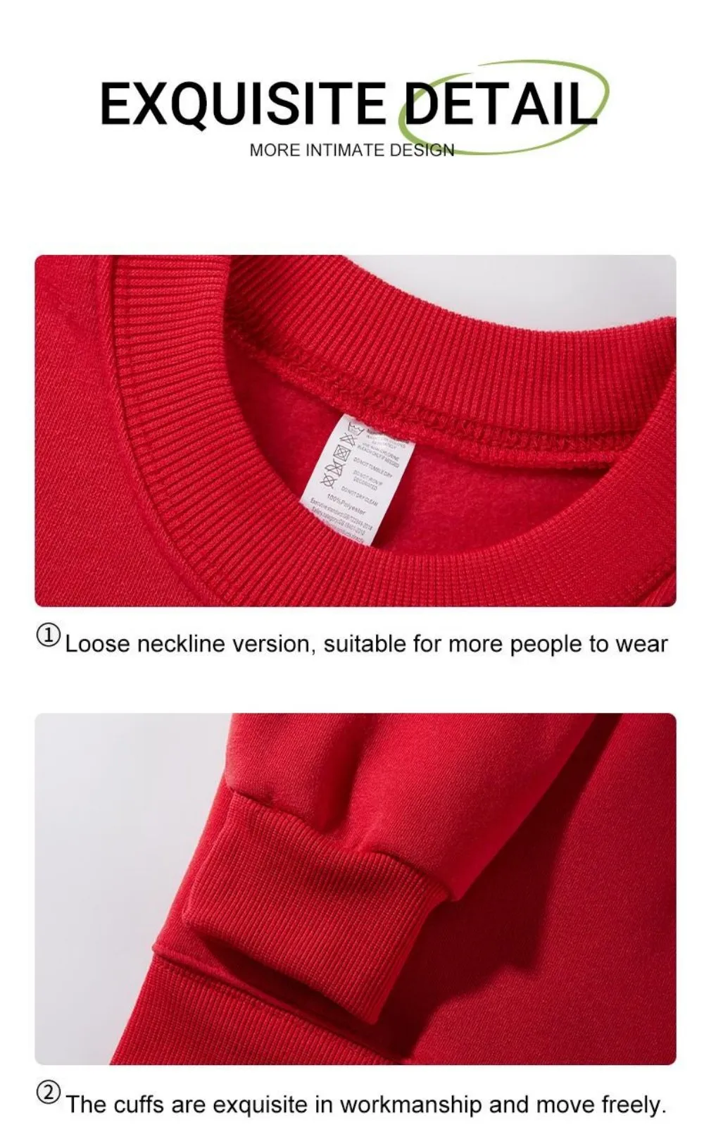 Men'S Solid Sweatshirts Autumn Winter Loose Fleece Soft Hoodies Basics Crewneck Warm Sportswears Street Casual Mens Clothes