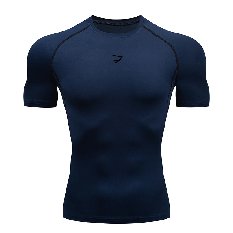 Men Running Compression T-shirt Short Sleeve Sport Tees Gym Fitness Sportshirts Male Jogging Tracksuit Homme Athletic Shirt Tops