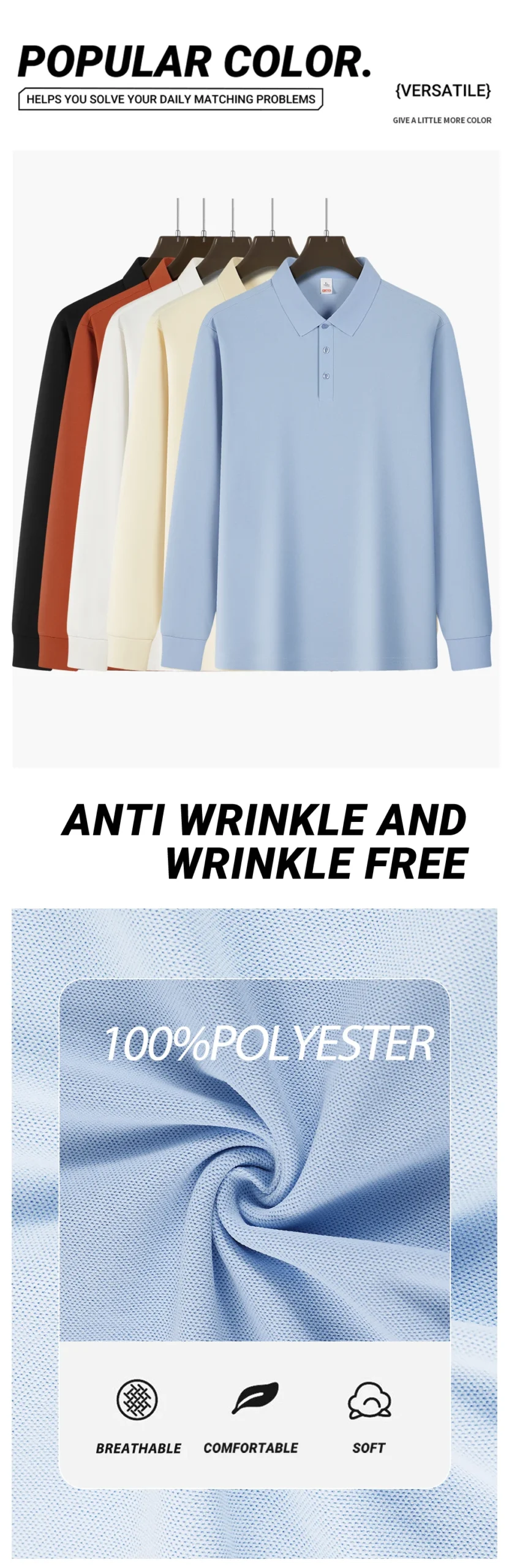 Gothic Design Letter R Printed Business Daily Polo Shirt Men Spring Button Clothing Loose Hip Hop Tops All-Match Golf Shirts