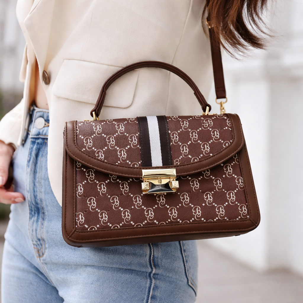 Elegant Black Designer Handbag with Shoulder Strap – Premium Women’s Bag