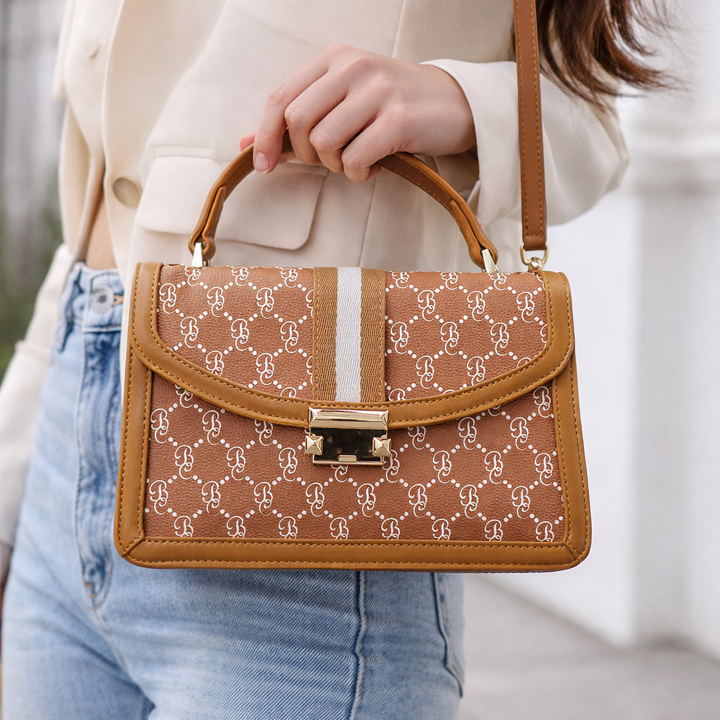 Elegant Black Designer Handbag with Shoulder Strap – Premium Women’s Bag